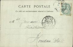 Casas de las mujeres mayores de Lisieux de la POSTAL de la VENDIMIA de la calle a las habas