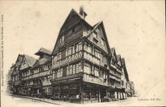 CPA Lisieux Maisons de la grande rue 