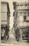 CPA Lisieux Vieilles maisons rue de la paix Boucher Boucherie 