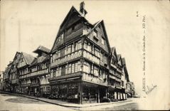 CPA Lisieux Maisons de la grande rue
