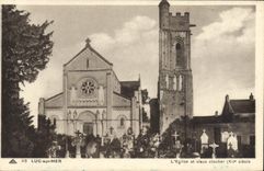 VINTAGE POSTCARD Luc on sea the church and old bell-tower