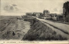 VINTAGE POSTCARD Luc On sea seen of the road of langrune
