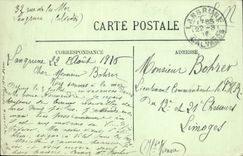 POSTAL Lucas de la VENDIMIA en el mar visto del camino del langrune