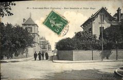 VINTAGE POSTCARD Luc On sea Streets gambetta and Victor Hugo