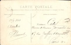 CPA Luc Sur mer la rounte de langrune Boucherie 
