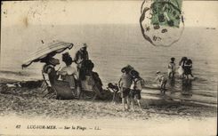 CPA Luc Sur mer sur la plage