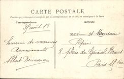 VINTAGE POSTCARD Luc On sea the Pecheur cliffs Fishes