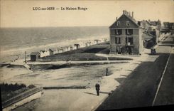 VINTAGE POSTCARD Luc On sea the red house