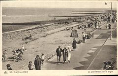 VINTAGE POSTCARD Luc on sea the walk of the dam