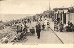 VINTAGE POSTCARD Luc on sea on the dam