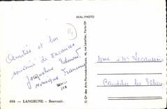 MODERN CARD To remember De Langrune the beach and the walk Street of the sea