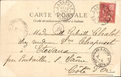 VINTAGE POSTCARD Langrune the beach