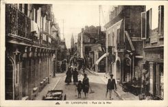 VINTAGE POSTCARD Langrune street of the sea