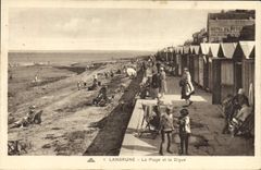 CPA Langrune la plage et la digue