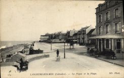 CPA Langrune sur mer la digue et la plage