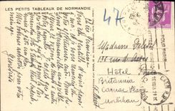 VINTAGE POSTCARD Lion sur Mer the castle