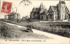 VINTAGE POSTCARD Lion on sea Boils of Cote dam of Hermanville