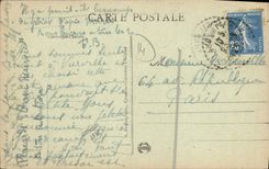 VINTAGE POSTCARD Long descent with the sea and villas