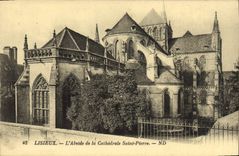 CPA Lisieux L'abside de la cathedrale saint pierre