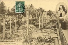 Cementerio de Lisieux Teresa de la POSTAL de la VENDIMIA del niño de Jesús