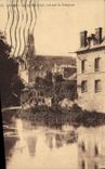 CPA Lisieux Eglise St Desir vue sur la Touques