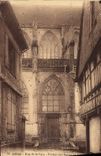 CPA Lisieux rue de la paix portail de l'eglise St Jacques