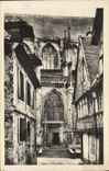 CPA Lisieux Rue de la paix portail de l'eglise saint jacques