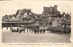 La estación nacional de los lugares de Lisieux Xl Congres Eucharistigue de la POSTAL de la VENDIMIA llegó de prefecto