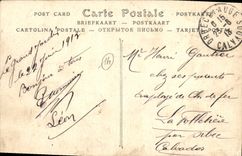 Estación de tren de Lisieux de la POSTAL de la VENDIMIA del jardín grande