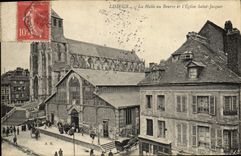 CPA Lisieux La Halle au Beurre et l'eglise Saint Jacques 