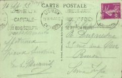 POSTAL Lisieux de la VENDIMIA visto del lugar de Thiers