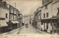 POSTAL Lisieux de la VENDIMIA la calle de Caen Hugo Faguet