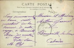 VINTAGE POSTCARD Lisieux Street the Bridge and the Street of Caen Manufactures shoes