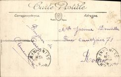 VINTAGE POSTCARD Caen View on the Abbey with the Ladies