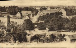 VINTAGE POSTCARD Caen Panorama of the Castle
