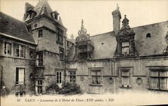 VINTAGE POSTCARD Caen Attic windows of the Hotel of Than