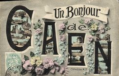 VINTAGE POSTCARD a Hello of Caen