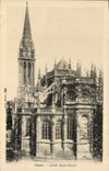 VINTAGE POSTCARD Caen Apse Saint Pierre