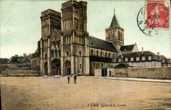 VINTAGE POSTCARD Caen Church of the Trinity