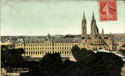 CPA Caen Eglise St Etienne Le lycee