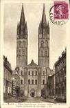 VINTAGE POSTCARD Caen Church Etienne Saint Old Abbey with the Men