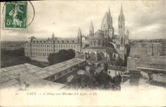 CPA Caen L'Abbaye aux Homes et le Lycee