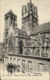 VINTAGE POSTCARD Caen the Church St Jean and the Leaning Tower
