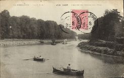 VINTAGE POSTCARD Caen the arrival of the sand glasses in Orne
