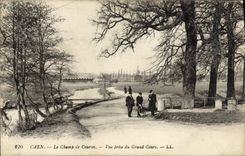 VINTAGE POSTCARD Caen the Racecourse Seen from of the Great Course