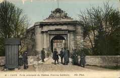 VINTAGE POSTCARD Caen Carries Principal of the Castle Militaria Soldiers