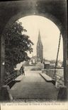 VINTAGE POSTCARD Caen the Levis Bridge of the Castle and the Church St Pierre