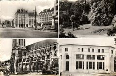 MODERN CARD Caen Avenue of June 6th the botanical garden Eglise Saint Pierre Posts principal