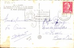 MODERN CARD Caen Avenue of June 6th the botanical garden Eglise Saint Pierre Posts principal