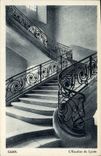 VINTAGE POSTCARD Caen the Staircase of the College
